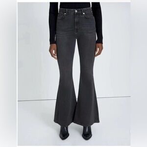 7 For All Mankind Women's Mega Flare Jeans Size 27 NWT High Rise Belle Wash